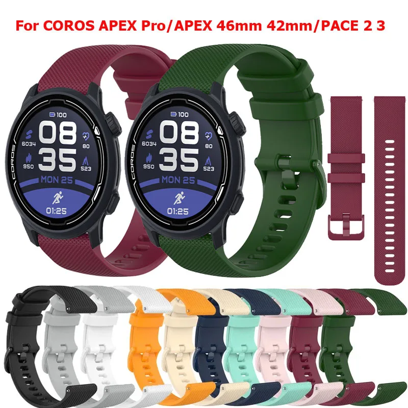 Sport Silicone Strap, 20mm/22mm, Adjustable Watchband Bracelet