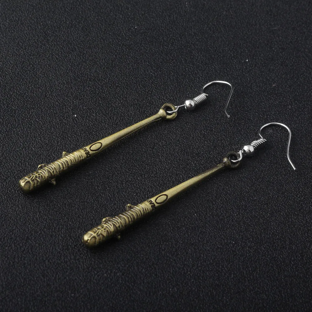 The Walking Dead Earrings Negan s Bat LUCILLE Baseball Bat Shape the-walking-dead-earrings-negan-s-bat-lucille-baseball-bat-shape
