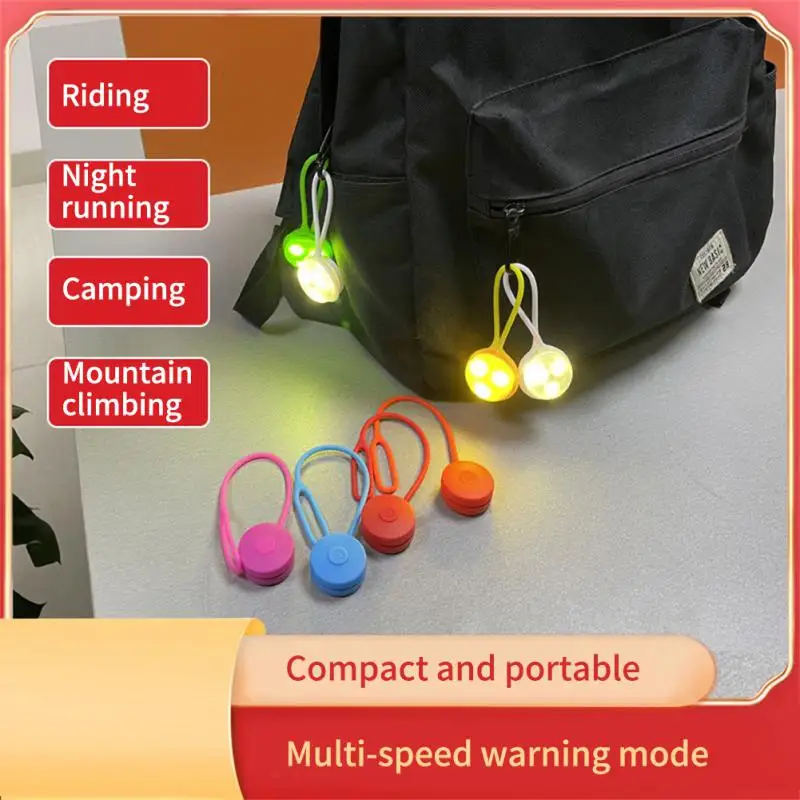 

Backpack Lights Popular Outdoor Silicone Bike Rear Light LED Bicycle Taillight Night Running Flash Signal Warning Lights