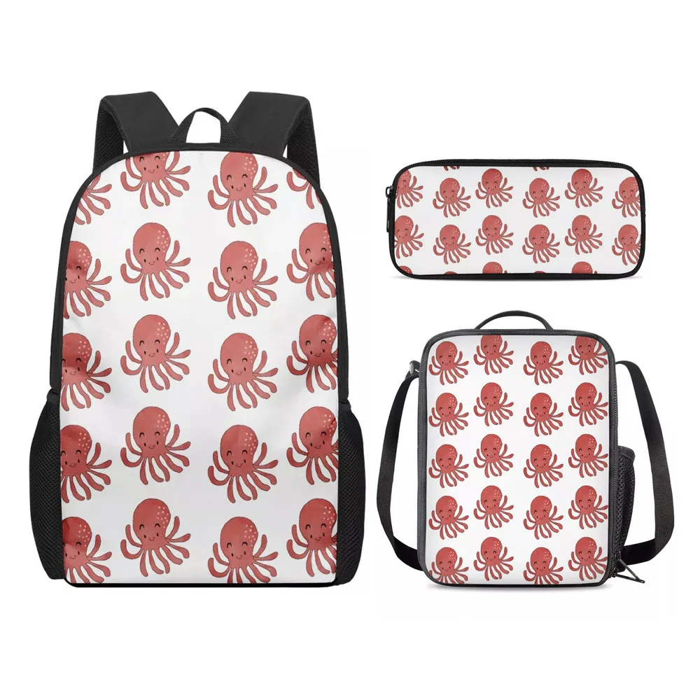 Popular Fashion Funny animal Starfish dolphin 3D Print 3pcs/Set pupil School Bags Laptop Daypack Backpack Lunch bag Pencil Case