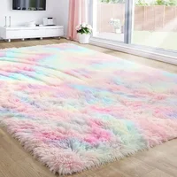 Fluffy Rainbow Rugs for Girls Bedroom Soft Shag Carpets for Teen Girls Kids Baby Room Nursery Playroom Cute Room Decor Area Rug 1