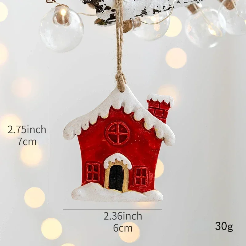 thumbnail image 1 of Figuras retro navideñas, adorno de Papá Noel, muñeco de nieve, trineo, árbol, decoración de resina para jardín de hadas, casa de muñecas, decoración del hogar, 1 of 5