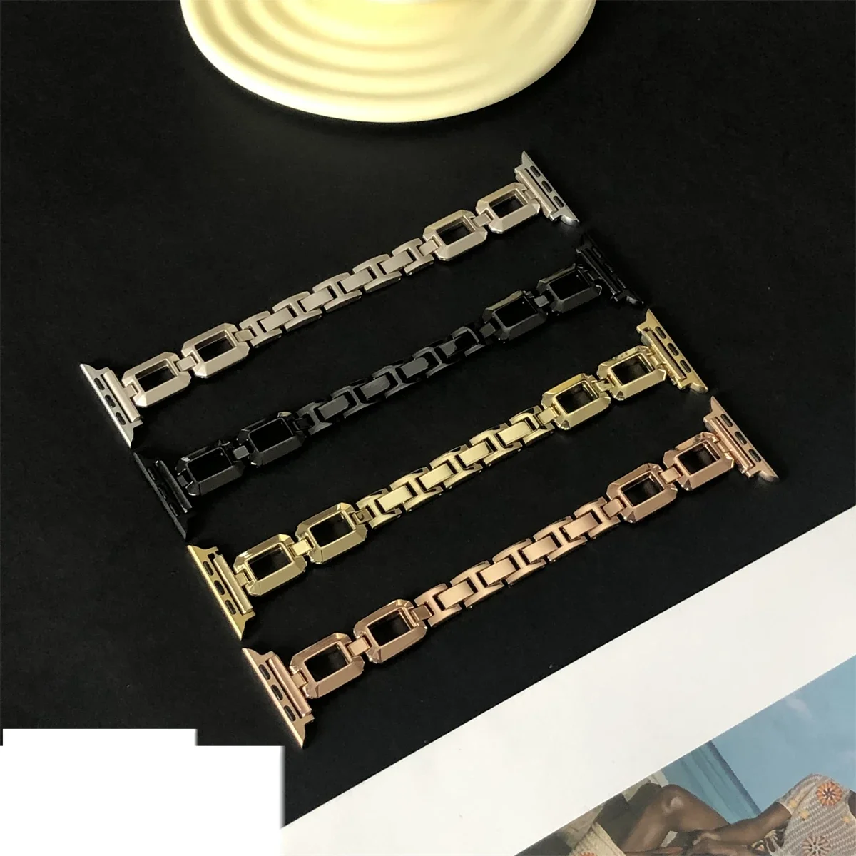 Pulseira de metal para smartwatch design elegante universal_voghion.com