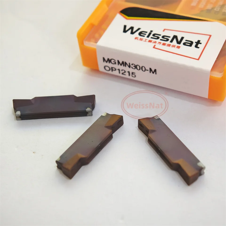 OKE MGMN300-M OP1215 Carbide Cut-Off Inserts - 10-Piece Box For Stainless Steel CNC Machining