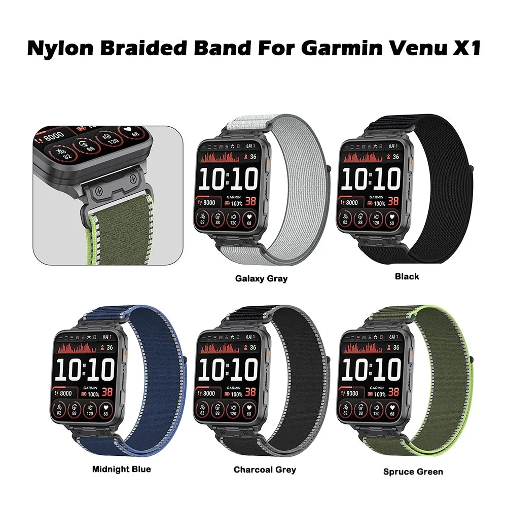 Premium Secure-Fit 24mm Nylon Strap with Metal Connector - Breathable & Durable Replacement Band