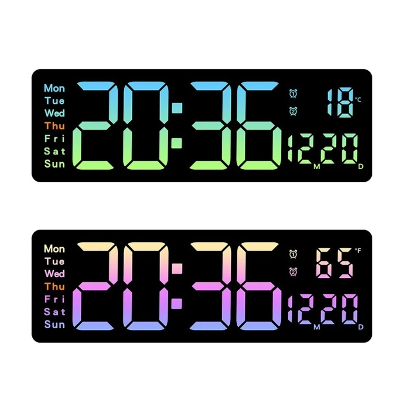 

Светодиодный дисплей-будильник с 10 подсветкой. Настройка светодиодных часов с 2 будильниками. Влажность.