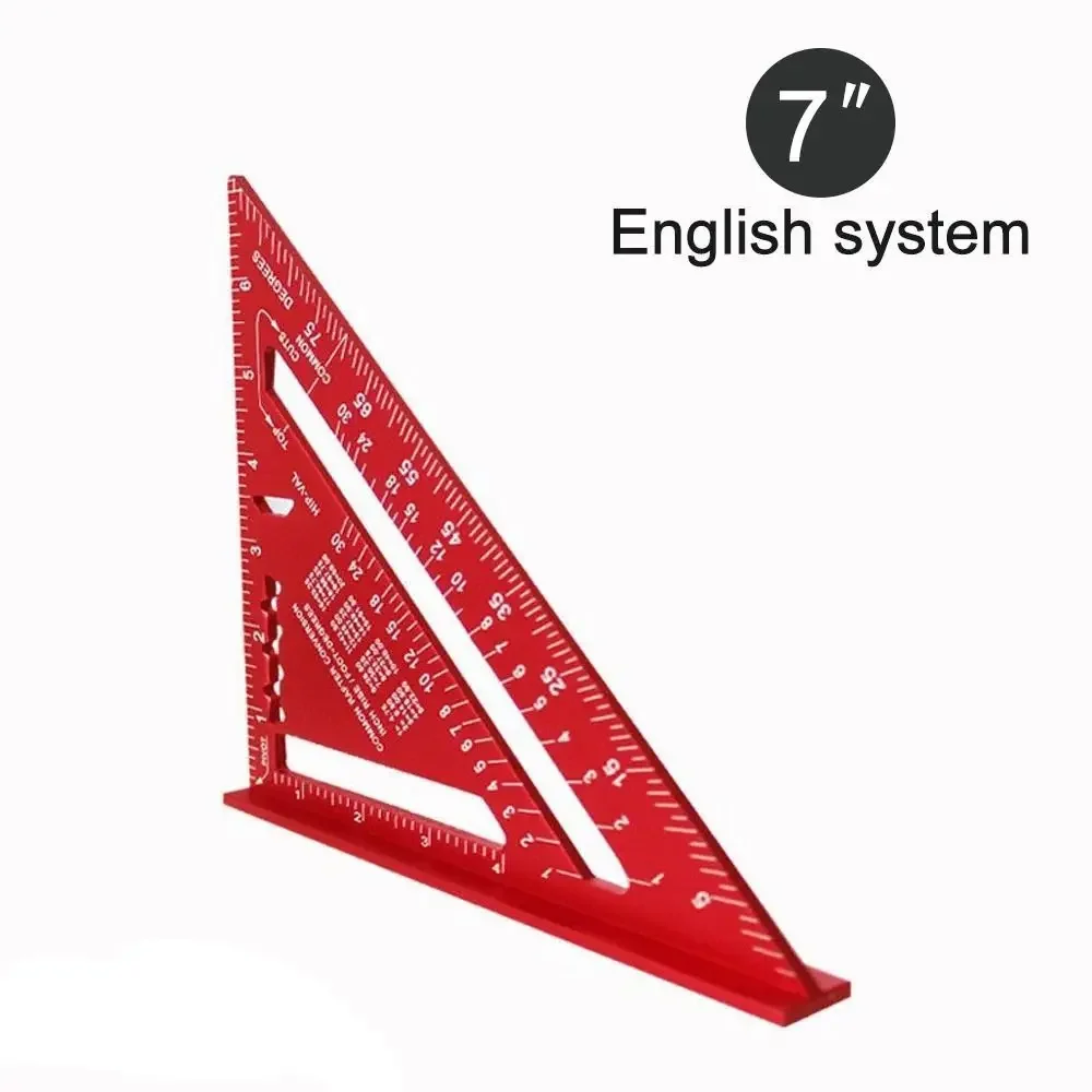 Triangle Ruler 7Inch Aluminium Alloy Measurement Tool