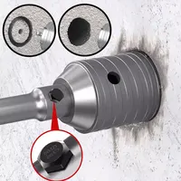 LIDIAO 30-120mm SDS Plus perceuses à percussion mur trou scie foret ensemble outils de coupe tige ronde foret pour béton brique pierre 3