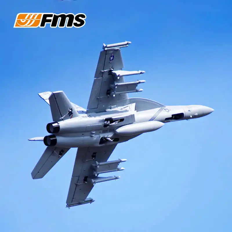 FMS 70mm 덕트형 F/A-18 호넷 모델 항공기 조립식 폼 고정익 취미용 대형 원격 조종 항공기 PNP ESC EC5 플러그
