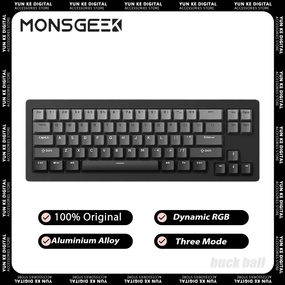 

MONSGEEK M7W Wireless Mechanical Keyboard Aluminium Alloy Dynamic RGB Hot Swap Three Mode Gaming Keyboard Pc Gamer Mac Gifts