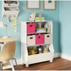 New 2025 Kids 34in Playroom Bookshelf with Veggie Bin Organizer and 2 Open Toy Storage Shelves 1