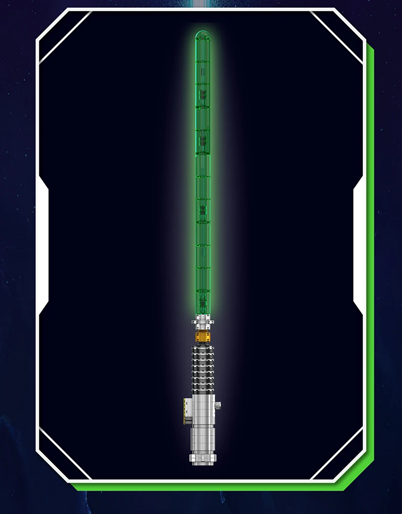Mould King Lightsaber Building Block The Darksaber with Led
