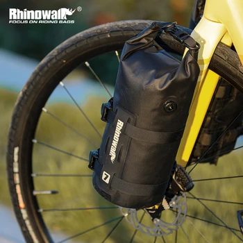 Rhinowalk Borsa per forcella anteriore per bici Impermeabile 4L/7L Porta forcella per ciclismo a sgancio rapido Borsa per bagagli Bikepacking con base di montaggio
