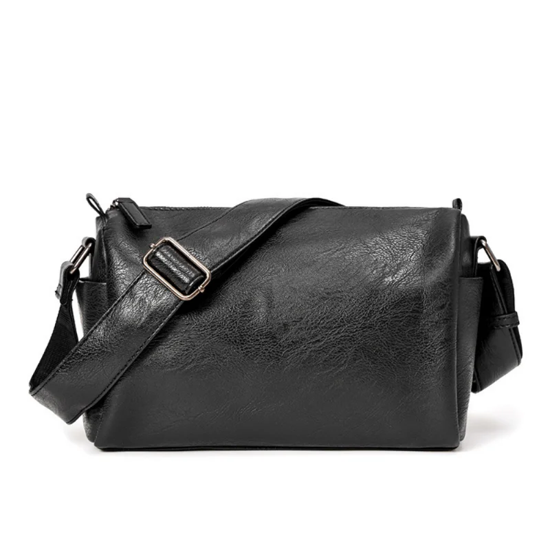 Men's Large Capacity Shoulder Bags Retro Messenger Bag PU Leather Crossbody Bags Korean Tooling
