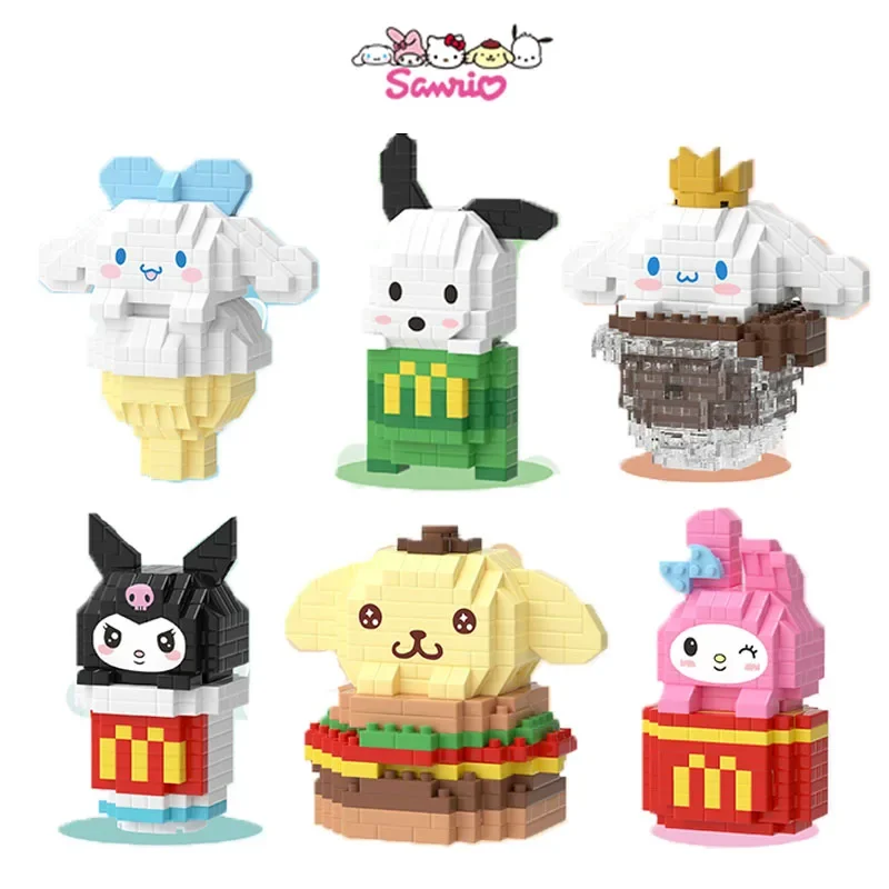 

Sanrio Mini Building Block Anime Figure Kuromi Melody Cute Image Children Puzzle Assembly Toy Bricks Wholesale