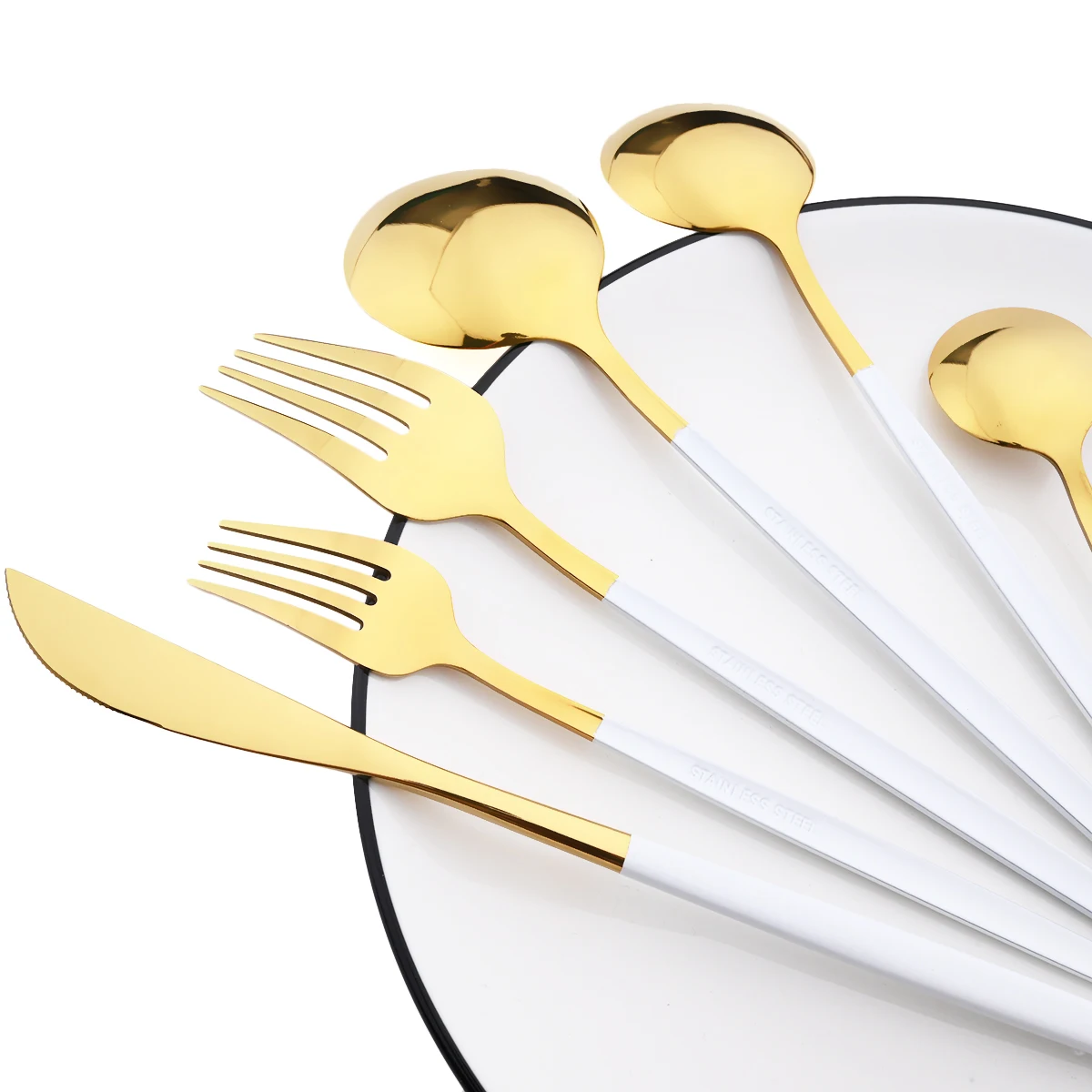Dinnerware Set Knife Fork Long Handle Spoons Chopsticks Flatware Cutlery Stainless Steel Tableware Silverware 6Pcs cutlery set western style cutlery set picnic cutlery set stainless steel cutlery set picnic tableware camping cutlery set