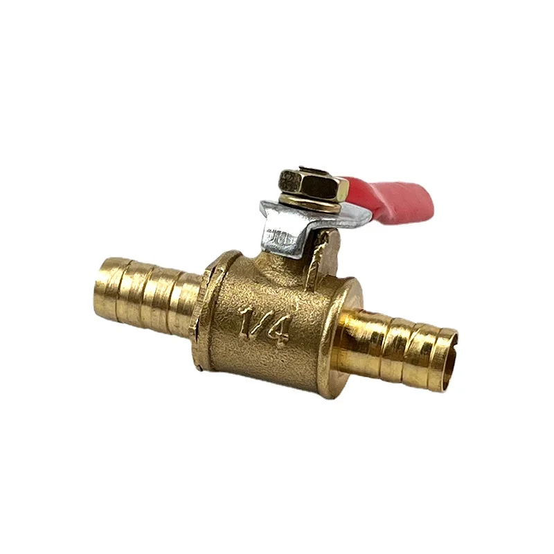 

Equal Hose Barb 6mm-12mm Hose Barb Inline Brass Water Oil Air Gas Fuel Line Shutoff Ball Valve Pipe Fittings