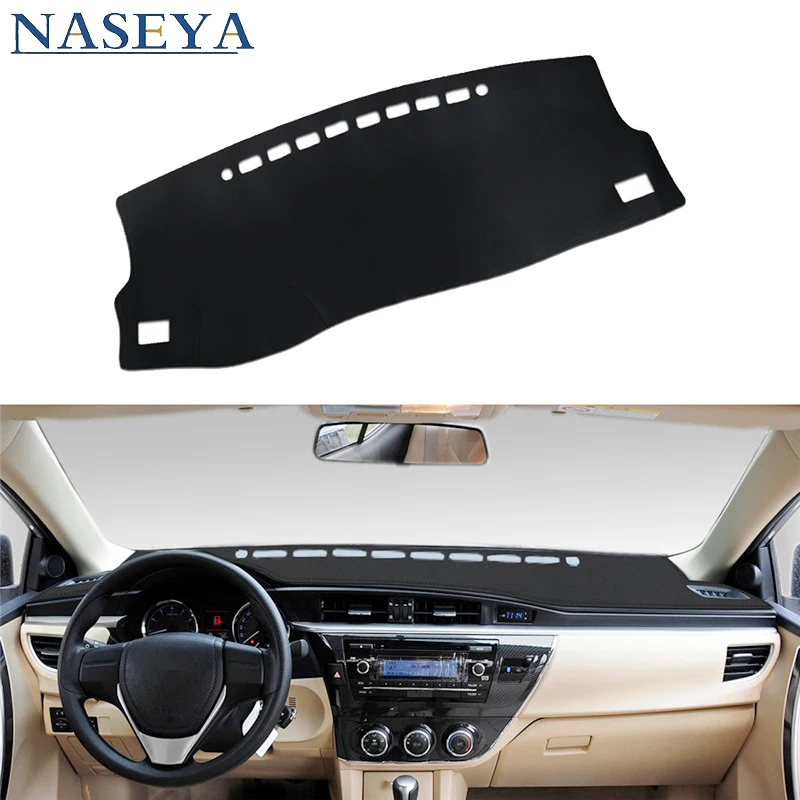 

LHD Leather Dashmat Dashboard Cover Car Pad Dash Mat SunShade Carpet Custom Auto Styling For Toyota corolla Altis G11 2014-2017