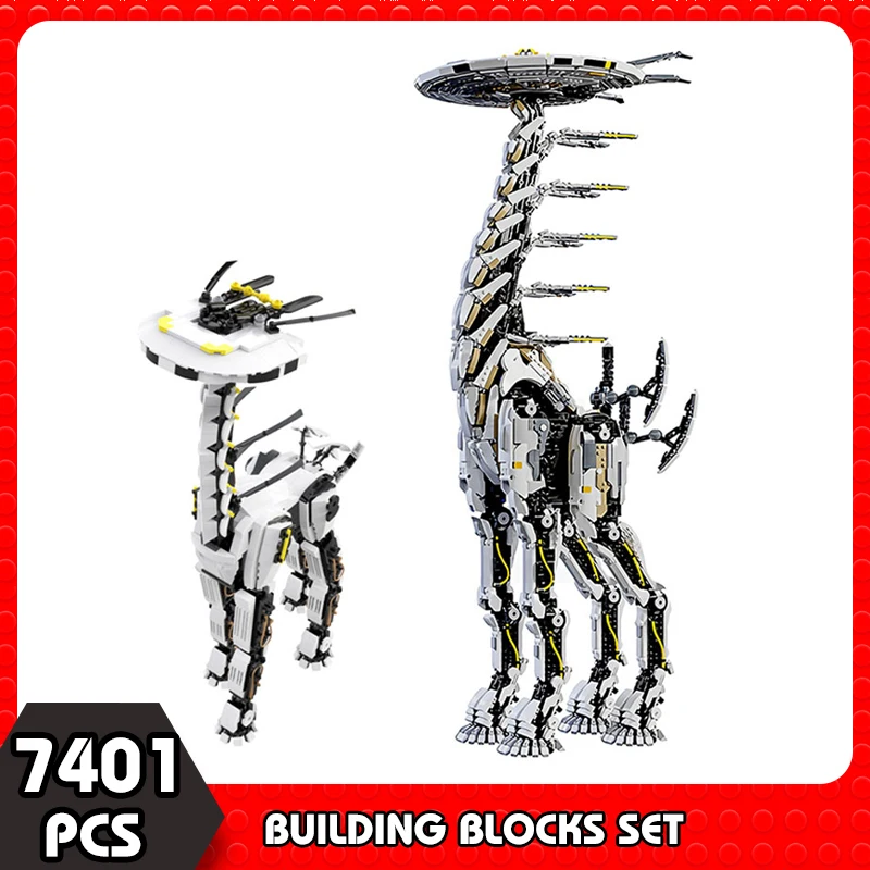 

New MOC Horizon Zero Dawned Long-necked Beast Action Figure Building Block Mechanical Monster Mech Constructor Bricks Boy Toys