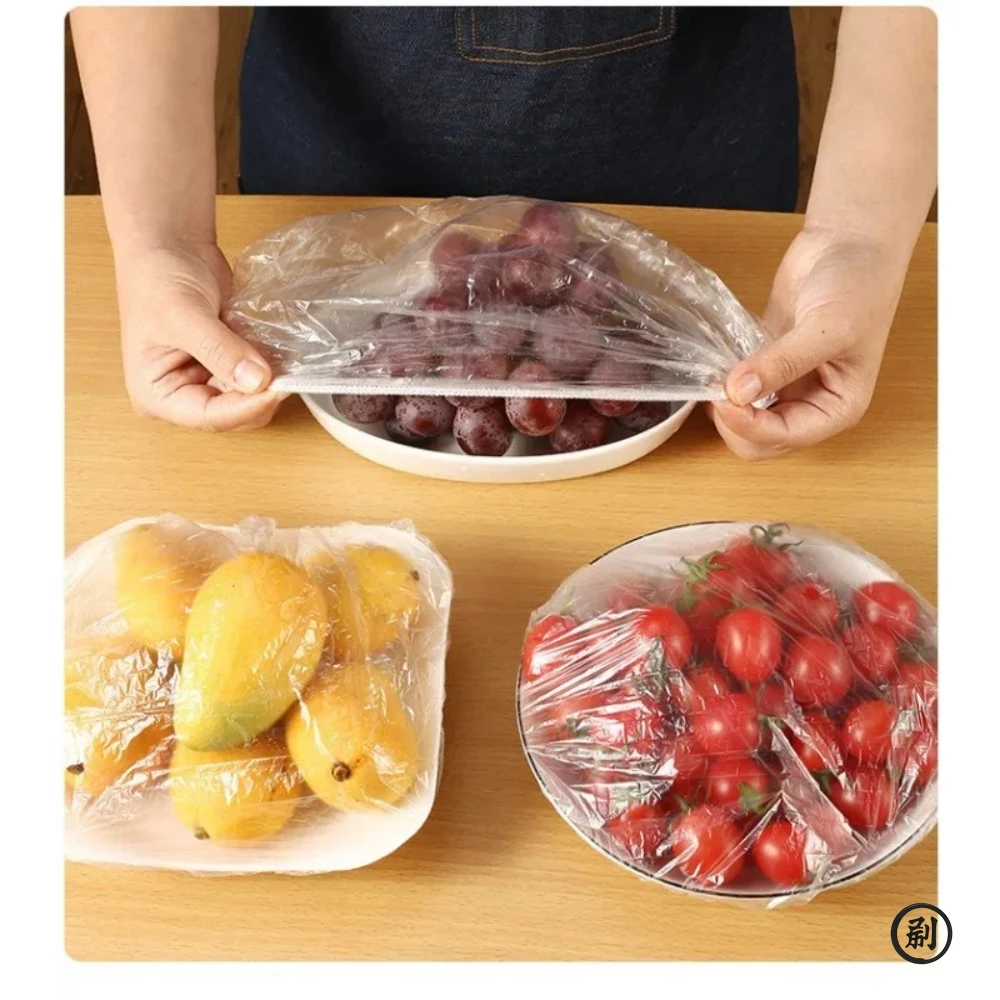 Reusable Stretch Lids 200-Piece Kit Reusable Stretch Lids Food Preservation Disposable Shower Caps Kitchen Storage Shower Prote