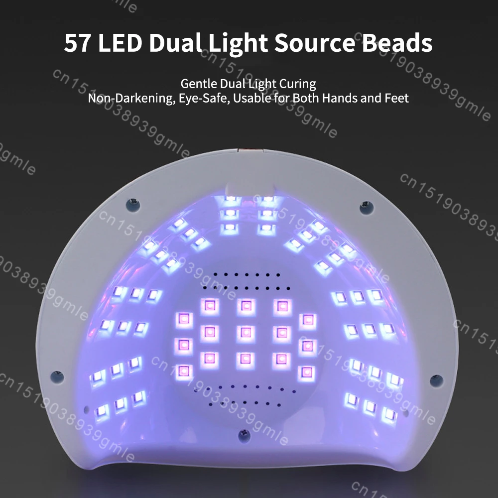 268W Uv Led Nail Drying Lamp Professional Uv Nail Art Dryer Light for Gel Nails 57 Beads Fast Curing Gel Polish Lamp