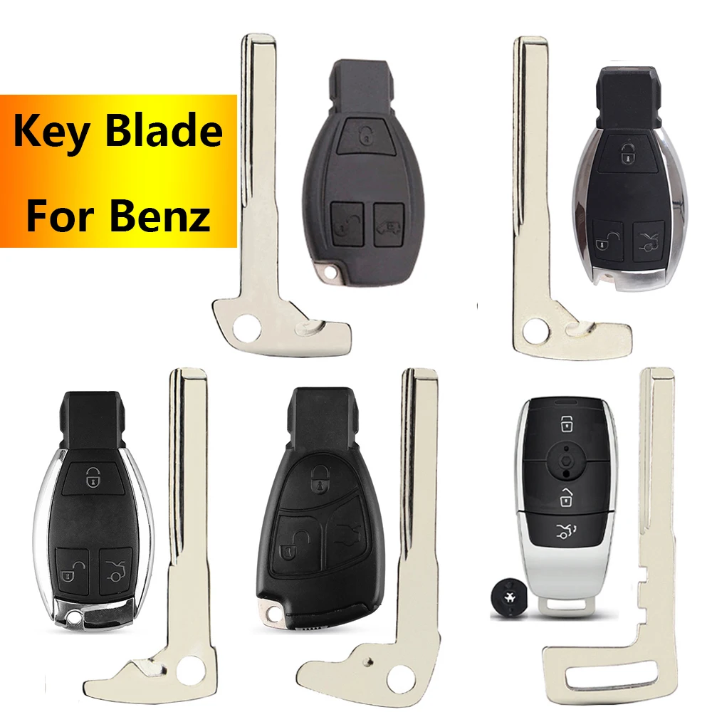 Car Key Blade Uncut Emergency For Mercedes Benz AMG Smart Remote 2017 E Class W213 2018 S Class C Class W205 W203 W204 W211 W212 remtekey 5pcs for mercedes benz w213 e class 2017 smart emergency key blade replacement uncut