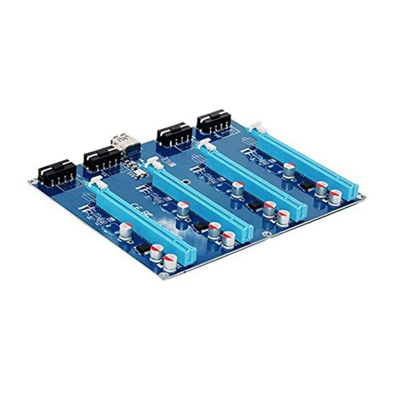 Kit de Expansão para Btc Miner Pci Express Switch Hub Multiplicador Riser Card Pci-e x1 a 4pci-e X16 a Port