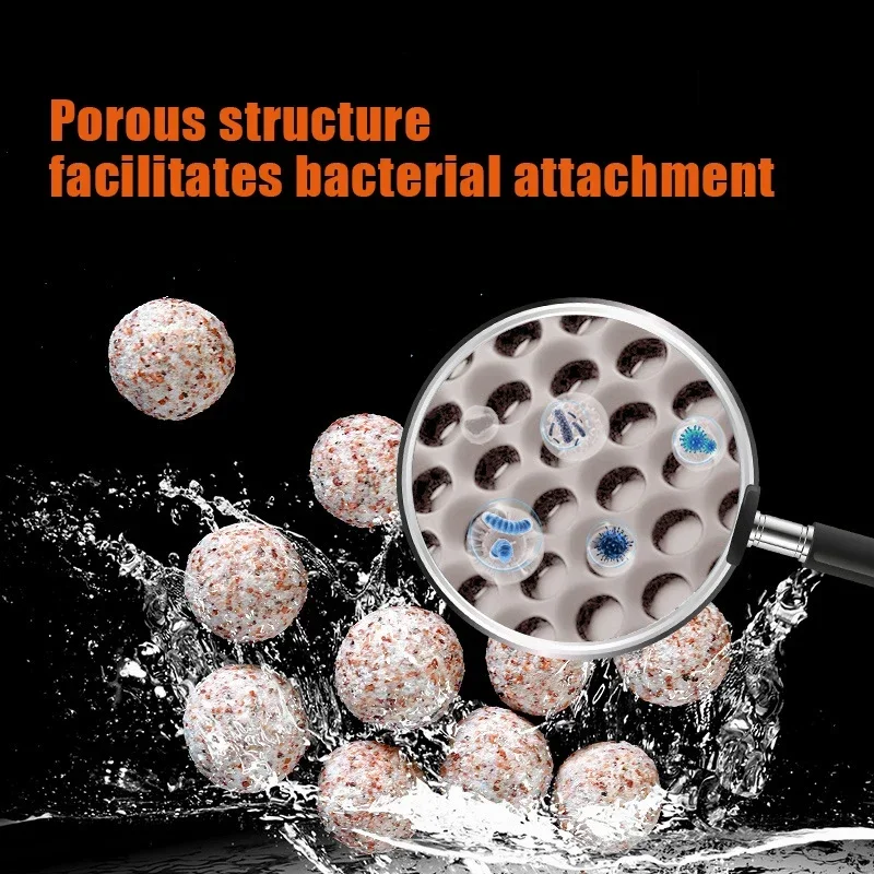 Aquarium Filter Media, Quartz Companion Ball, Hollow Ball, Nitrifying Bacteria, Ceramic Ring, Fish Tank Filter Accessories