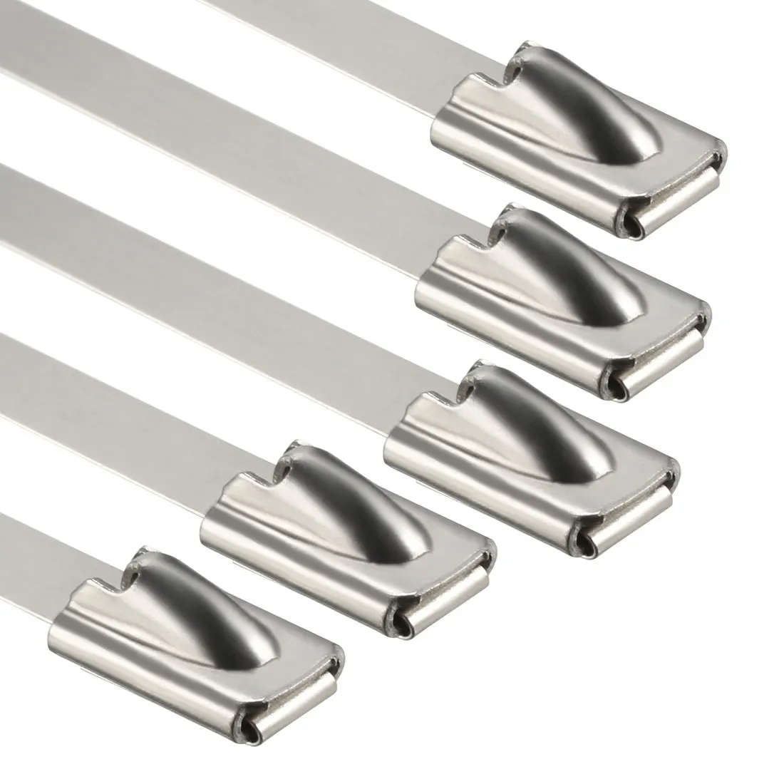 

20/25/30/50/100Pcs Self Locking Stainless Steel Cable Zip Ties Multi-Purpose Metal Exhaust Wrap 4.6mm 7.9mm Width 100-700mm Long