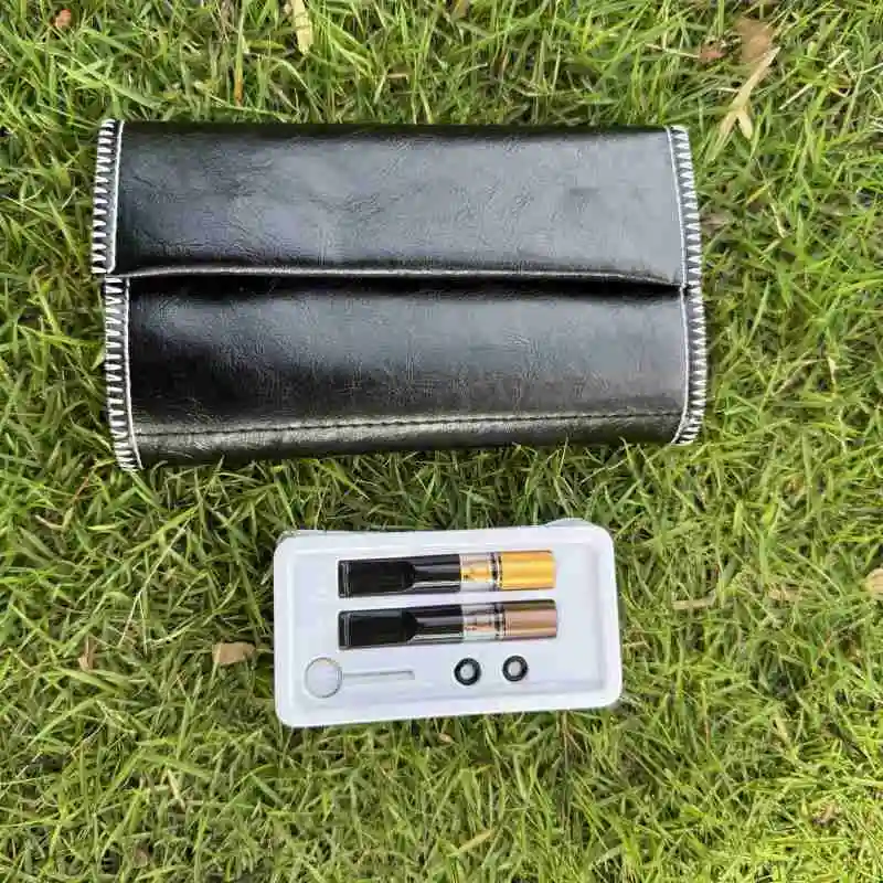 Premium PU Leather Tobacco Pouch & Smoking Accessories Organizer with Filter Tips