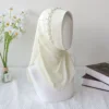 Malaysian Women Turban Head Wraps Scarves Muslim Beads Hijab Pull On Headscarf Shawls One Piece Amira Ready Made To Wear Islamic