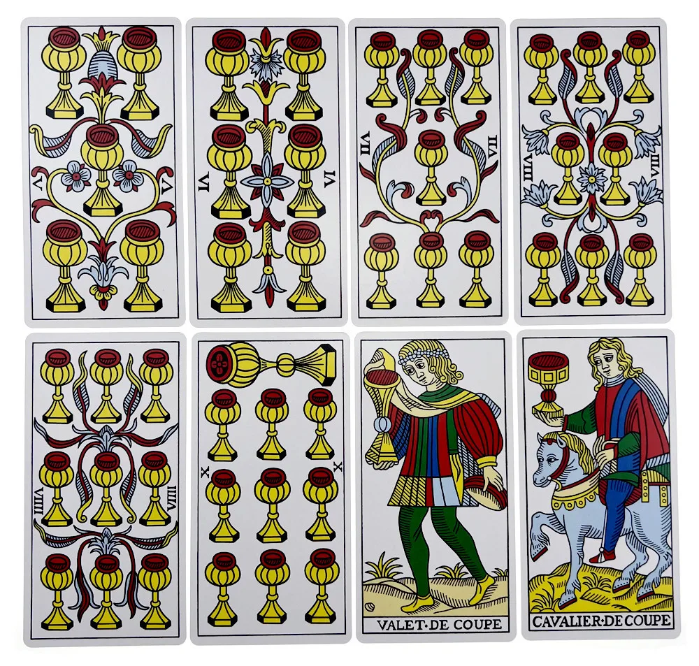 🃏 Marseille Tarot Deck – Classic 78-Card Divination Set (12x6.5cm, English Edition) 5