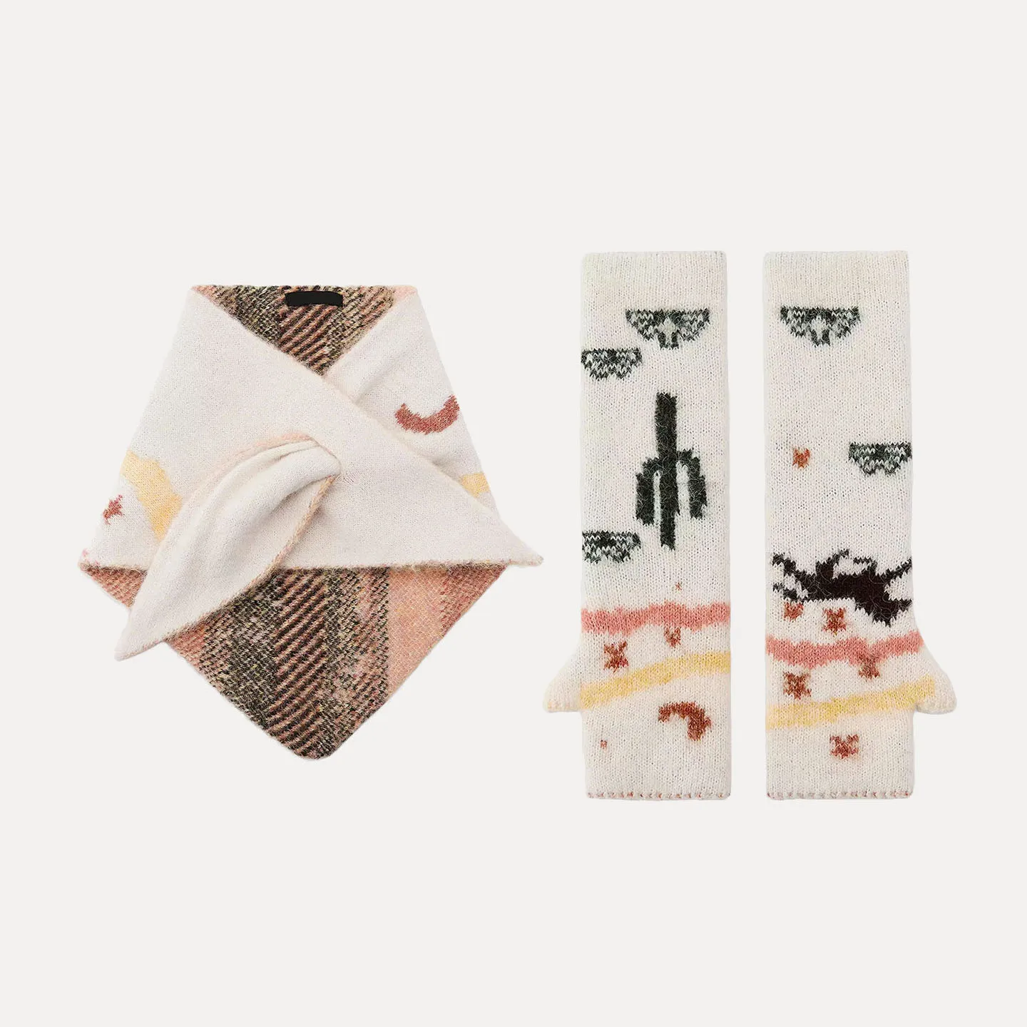 Z Women's Faion Printed Knitted Scarf 2025 New Sle Autumn Winter Long Rectangle Geometric Pattern Other Material 00%