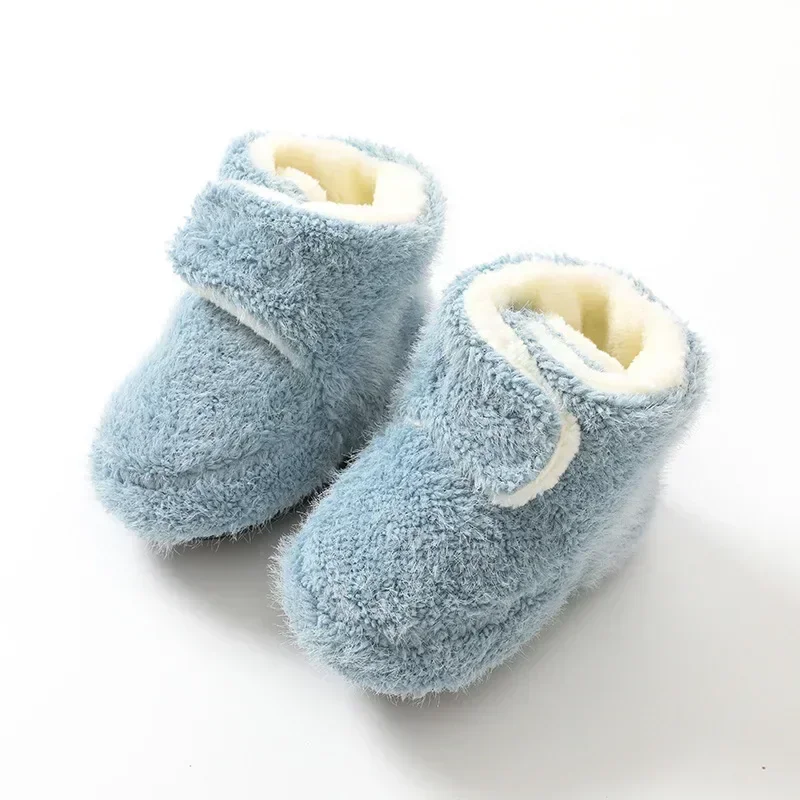 Winter Newborn Baby Warm Wool Shoes Anti Slip Boots Plush Soft Soled Infant Toddler Kids Socks