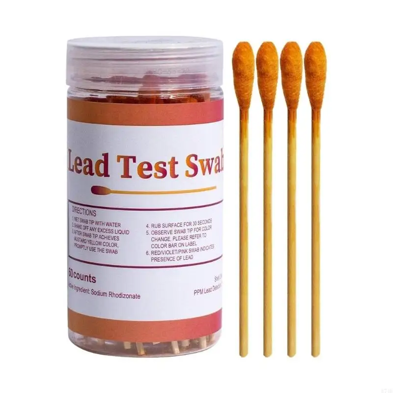 E74E 30Pcs Rapid Home Lead Testing Swabs Lead Test Swabs for Painted Metal Dishes Jewelry Wood Instant Test