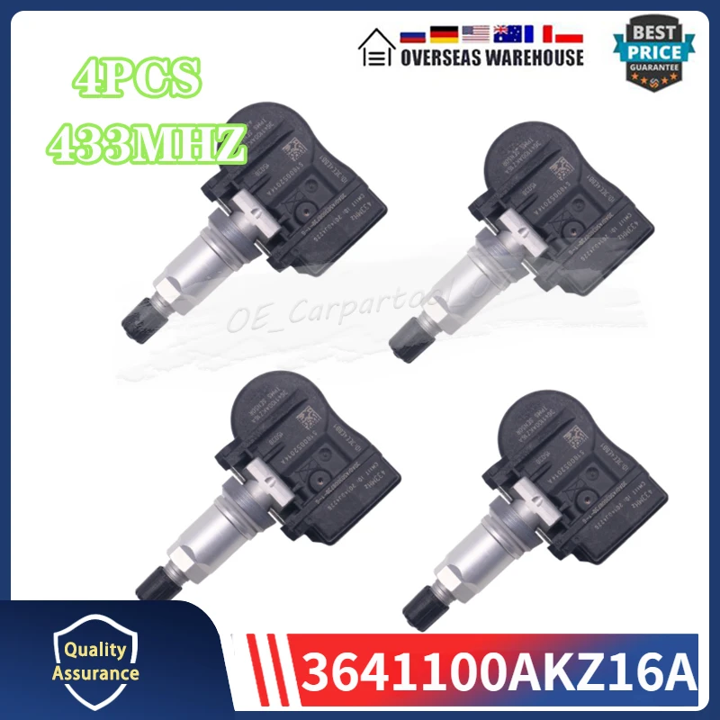 3641100AKZ16A подходит для Гарвардского H5 H6 Great Wall Wingle5 C50 датчик давления в шинах 4 шт. система контроля давления в шинах TPMS 433 МГц
