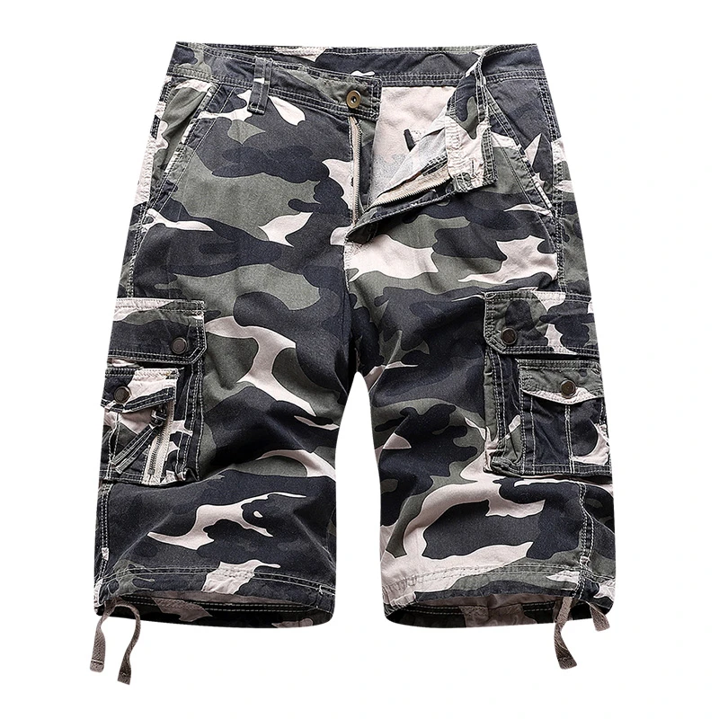 Men Camouflage Cargo Shorts 2022 Summer Army Military Tactical Homme Shorts Casual Multi-Pocket Male Cargo Shorts Plus Size 40 best men's casual shorts