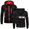 DJI Pilot Drone Print Men's Warm Hoodie Sweatshirt Coat 4