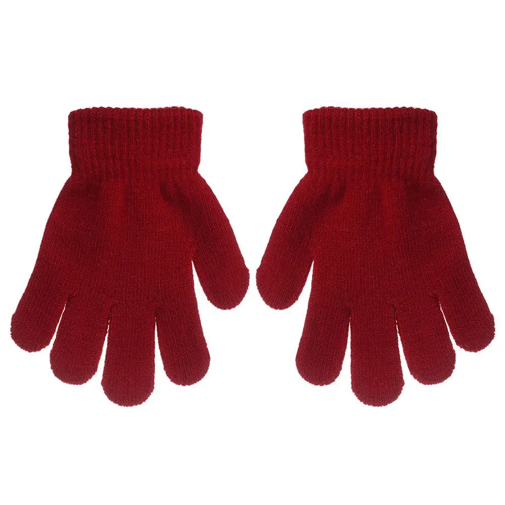 1 Pair Glove Children Magic Glove Girl Boy Kid Stretchy Knitted Winter Warm Full Finger Gloves Children's Figure Skating Gloves