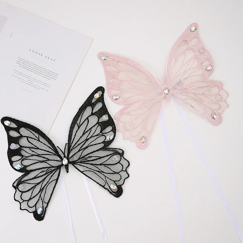 Valentine's Day New PVC Embroidery Lace Luminous Three-dimensional Butterfly Creative Flower Bouquet Accessories Floral Art