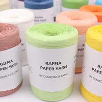 240m/roll Raffia Yarn Boho Kintting Paper Straw Yarn for Crocheting Hat Fancy Yarn Flower Packing Fashion Handmade Material 2