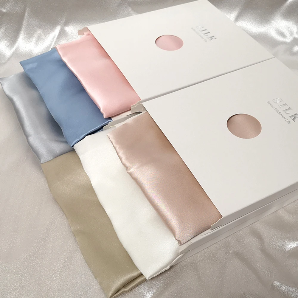 100% Pure Real Silk Pillowcase Two Sides Natural Mulberry Silk Pillow Case with Hidden Zipper Soft Breathable Good for Hair&Skin