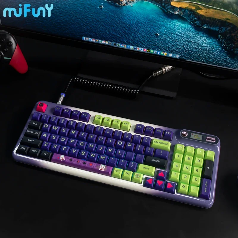

MiFuny Z98 Wireless Mechanical Keyboard Bluetooth Knob Screen Zhidong TTC Axis Customize Tri Mode Hot Swap 96 Key Teclado Gamer