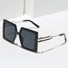 

Fashion Square Sunglasses Women Oversizzed Sunglass Vintage Sun Glass Men Hollow Out Brand Design Eyewear UV400 Gradient Shades