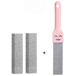 Pumice Stone Bathroom Cleaning Brushes - Limescale & Rust Remover Set (PK 1 handle 3 Stones)