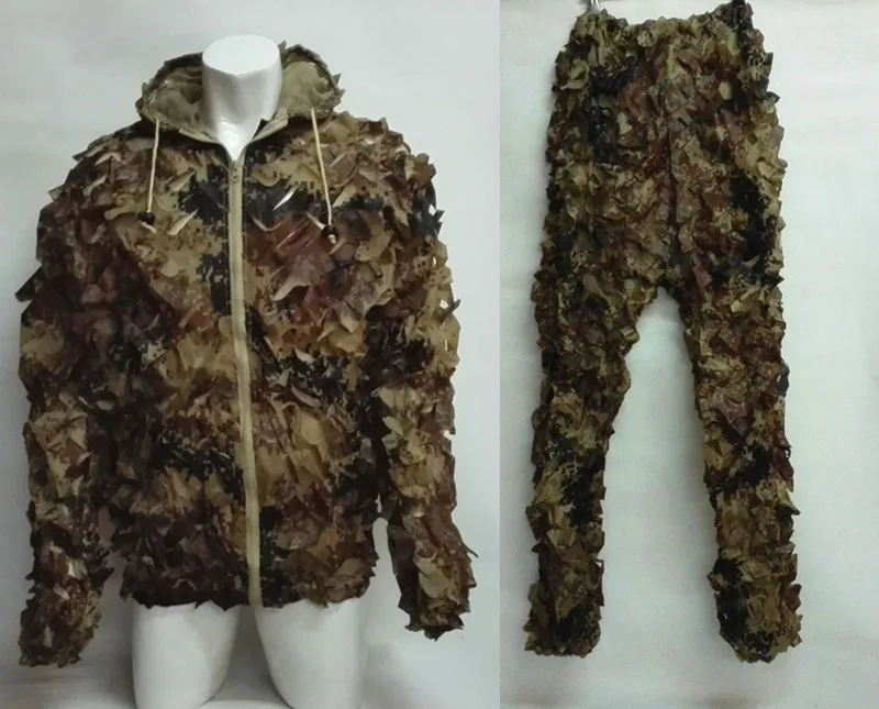 Ghillie Suit Désert Numérique 3D Bionique - Veste Pantalon Camouflage Pêche Aride