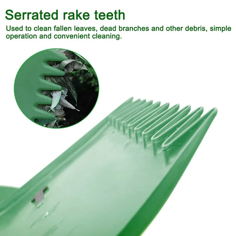 2pcs Outdoor Garden Leaf Grabber Serrated Cleaning Tool Hand Rake Yard Leaf Cleaning Tools
