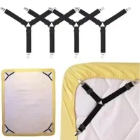 Support de drap de lit élastique réglable, 12 Clips, support fixe, attaches à Clip pour matelas, couverture, couvertures, pinces de fixation, sangle antidérapante 3