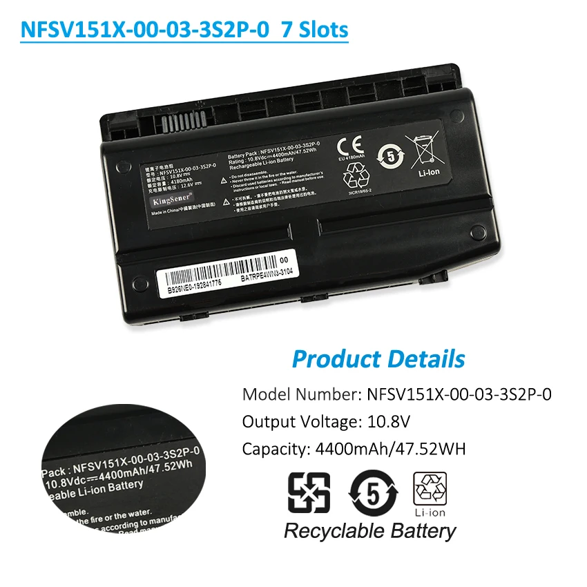 Kingsener Novidades Bateria do Portátil para Mechrevo X7ti X6ti-s Ge5sn03123s2p-0 X6ti-m2 X6ti-h X6ti-e3 T1ti781sn3 Ge5sn-00-01-3s2p-1 - Imagem 5