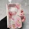 Pink Lily Flower Clear Phone Case For iPhone